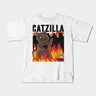 Catzilla Funny Cat Kids T-Shirt